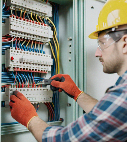 Electrician working